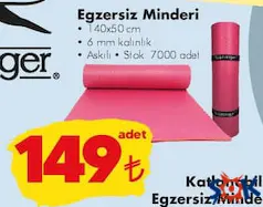 SLAZENGER EGZERSİZ MİNDERİ 140X50 CM SLAZENGER EGZERSİZ MİNDERİ 140X50 CM